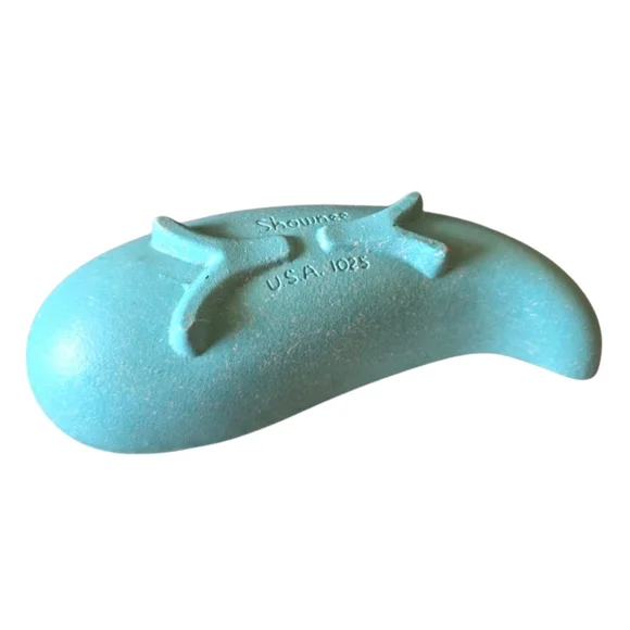 Shawnee USA Aqua and Cream Decorative Bowl Planter Mid Century Modern Textured - Picture 4 of 4